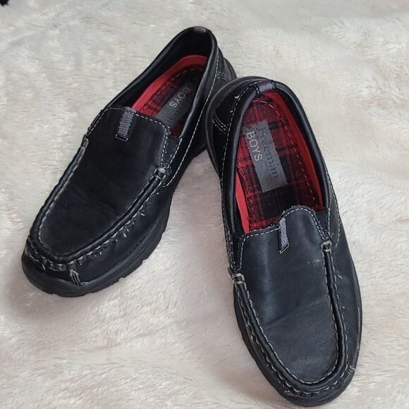 Freeman Boys Martin Black Slip On Loafers 3M Shoes - Picture 6 of 6